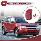 1 Pc Gear Shift Knob Cover for Dodge Journey (2011–2020) Black Red