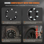 2X 1" Wheel Spacer for Chevrolet K1500, Suburban, GMC Yukon (1990–1999)