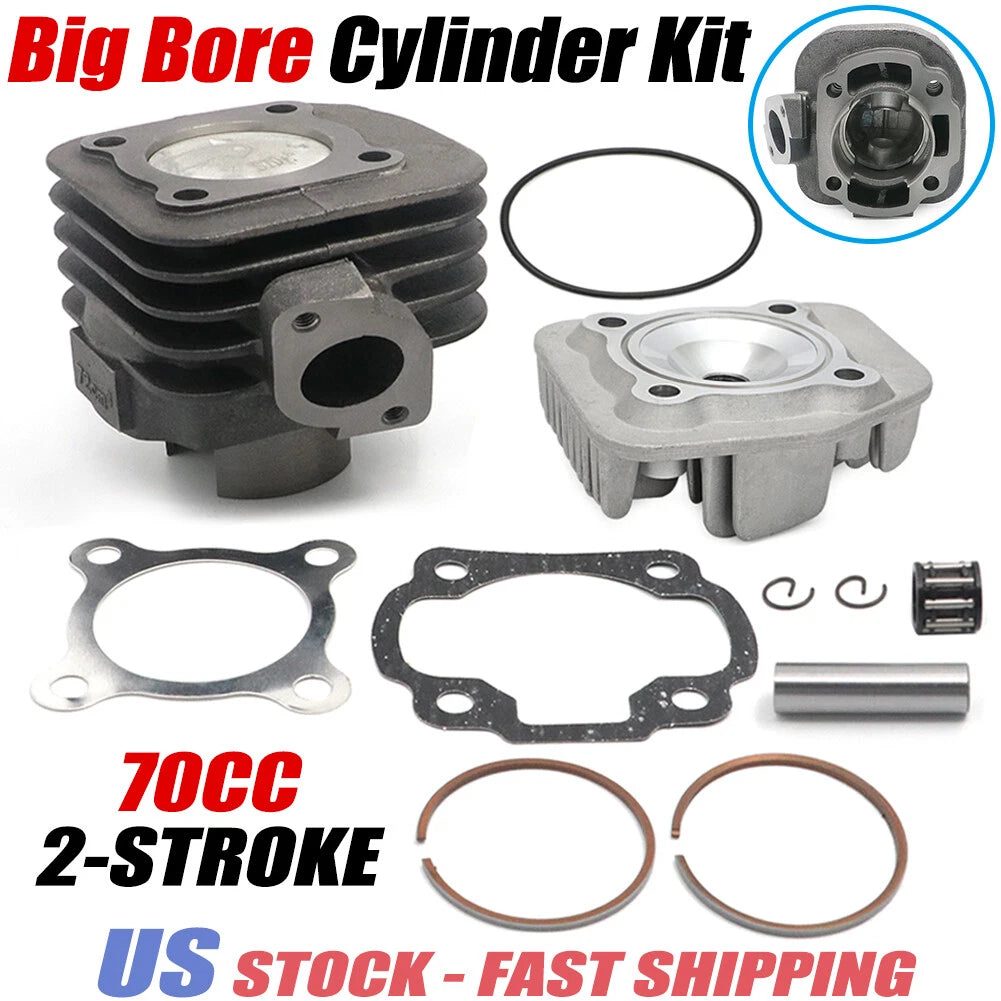 70cc Big Bore Cylinder Kit for Yamaha Jog Minarelli Zuma Vino (2 Stroke)