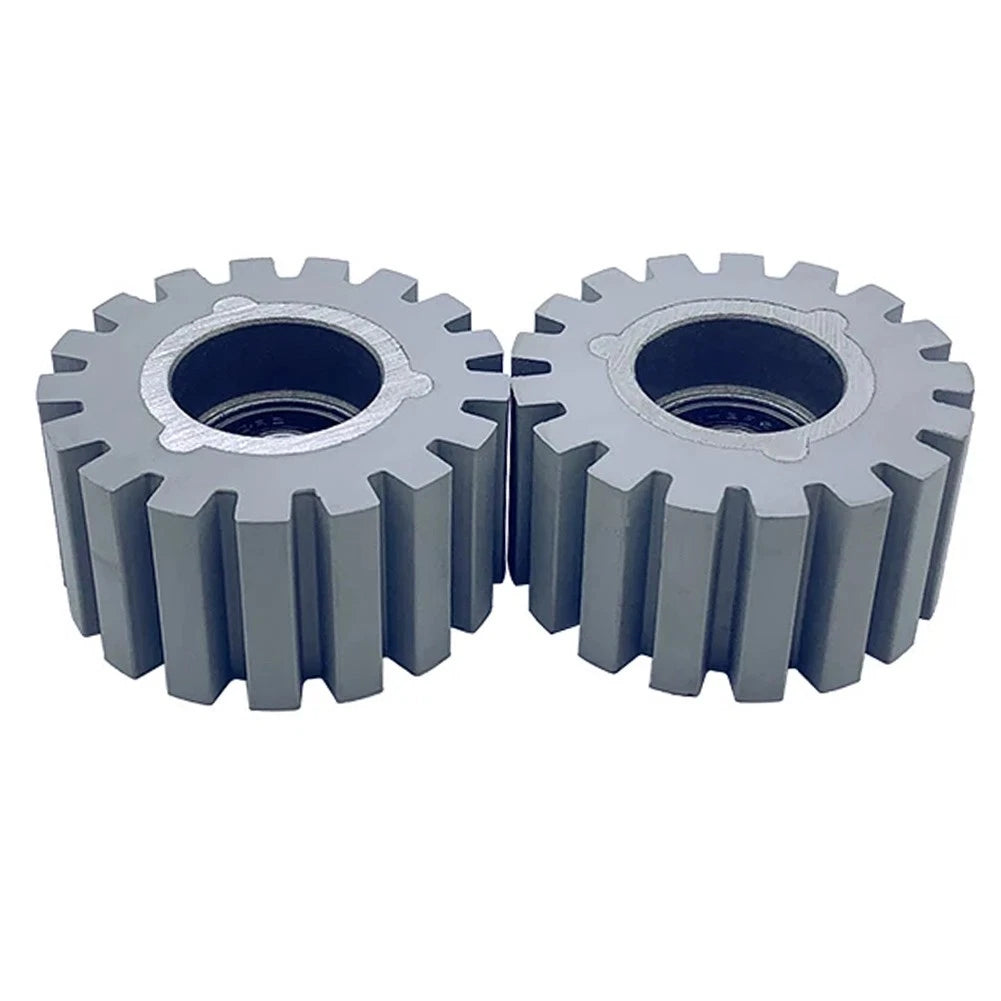 Set of 2 Rubber Pressure Roller Wheels for Edge Banding Machinery