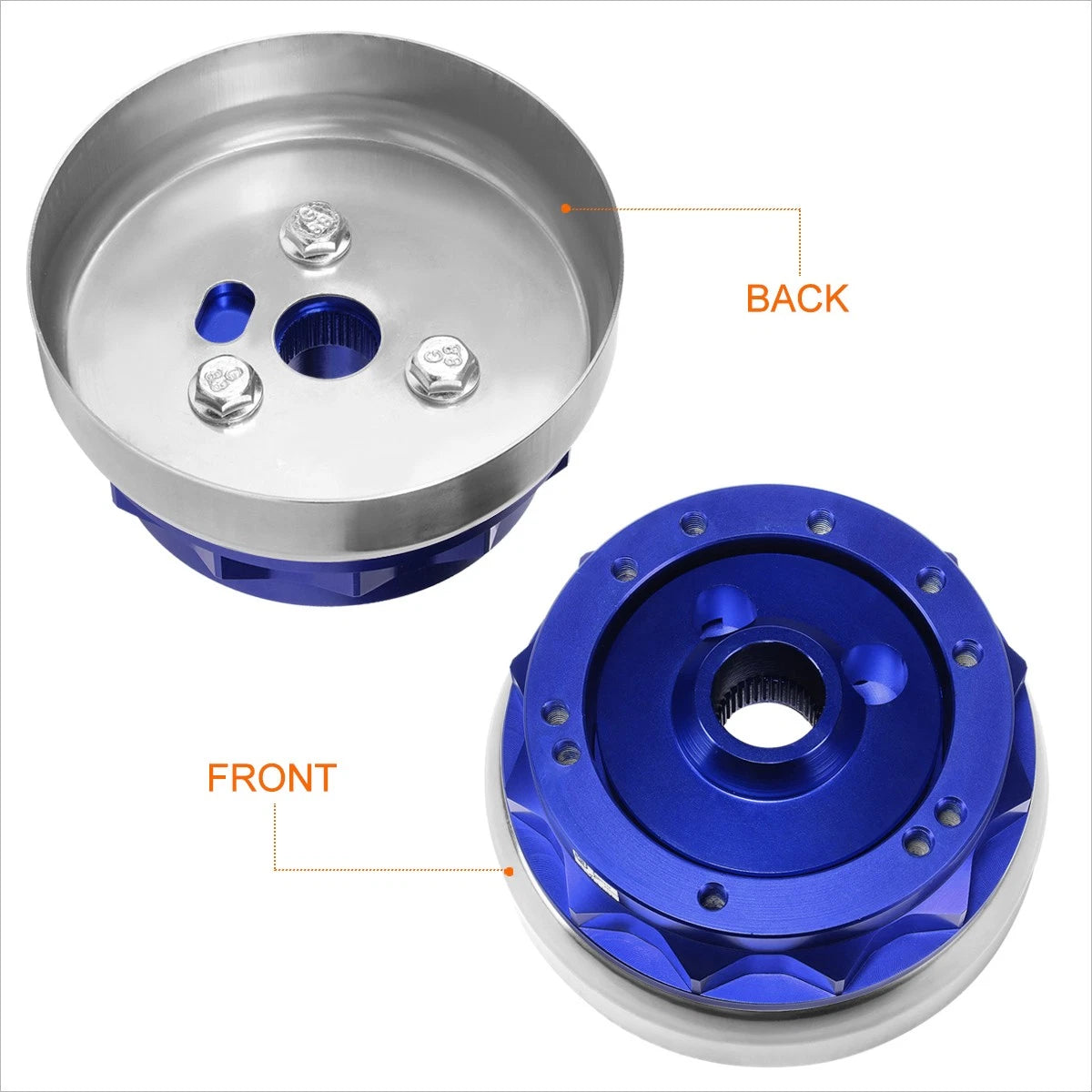 J2 Steering Wheel Short Hub Adapter for Ford Mustang/Fairlane (1965–1969) Blue
