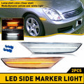 Set of 2 LED Front Bumper Side Marker Lights for Infiniti G35 (2003–2006)