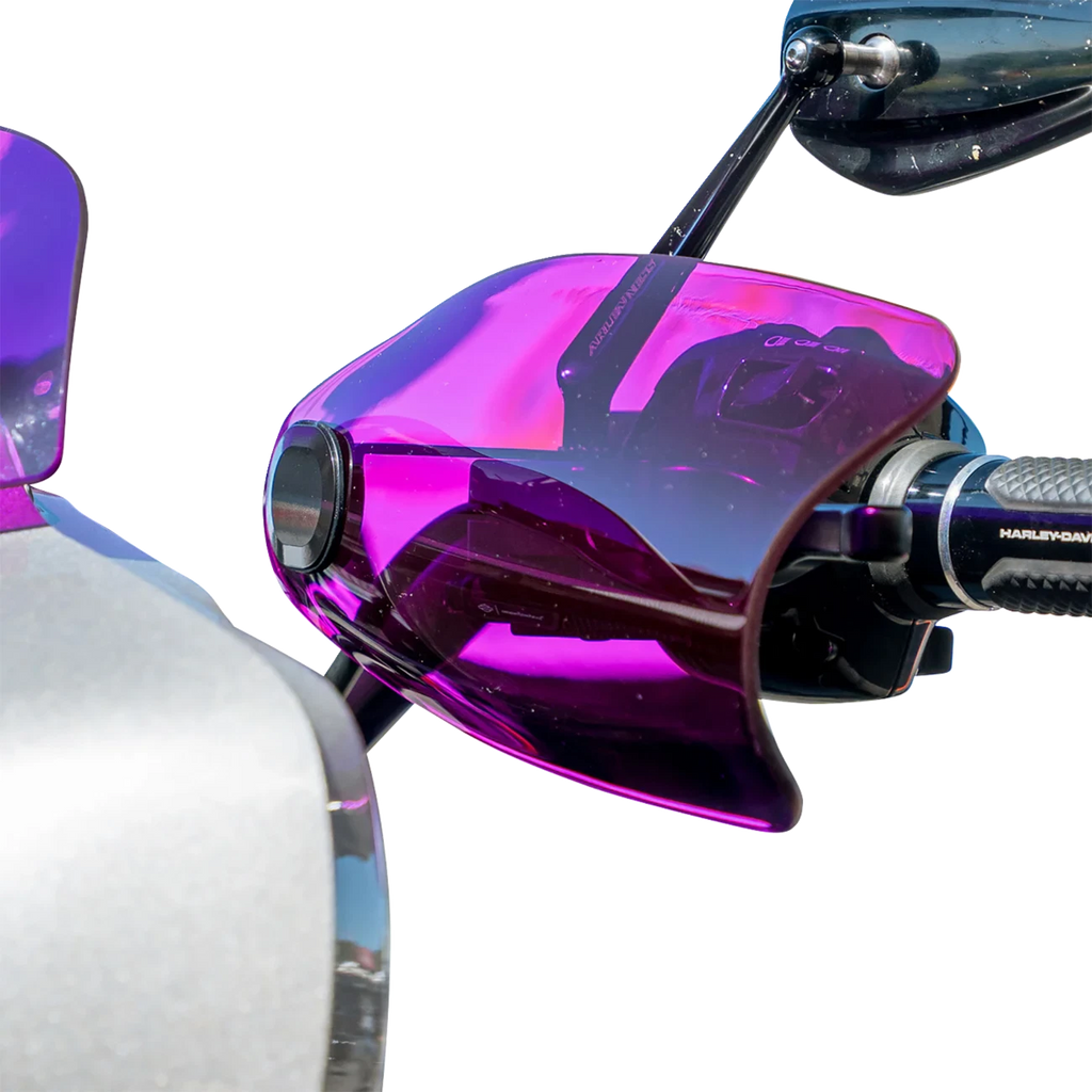 Klock Werks Flare Handguards for Harley-Davidson (Cable Clutch, Purple)