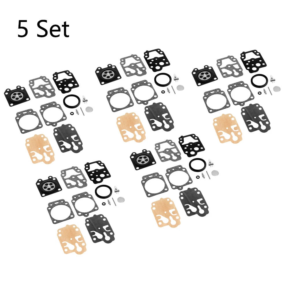 Set of 5 Carburetor Rebuild Kits for Honda GX25 GX35 (WALBRO K20-WYJ)