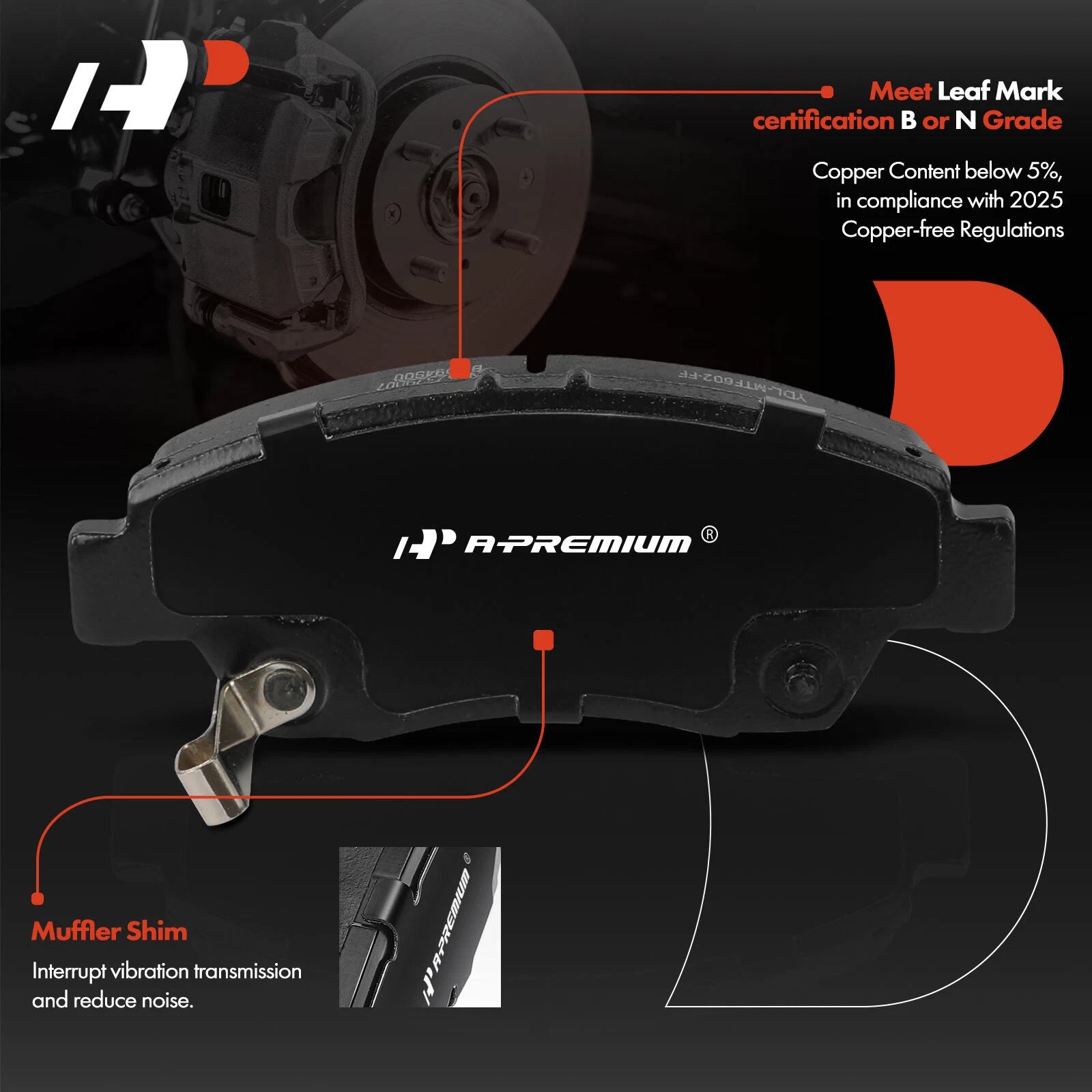 Front Disc Brake Rotors & Ceramic Pads for Honda Fit (2015-2020)