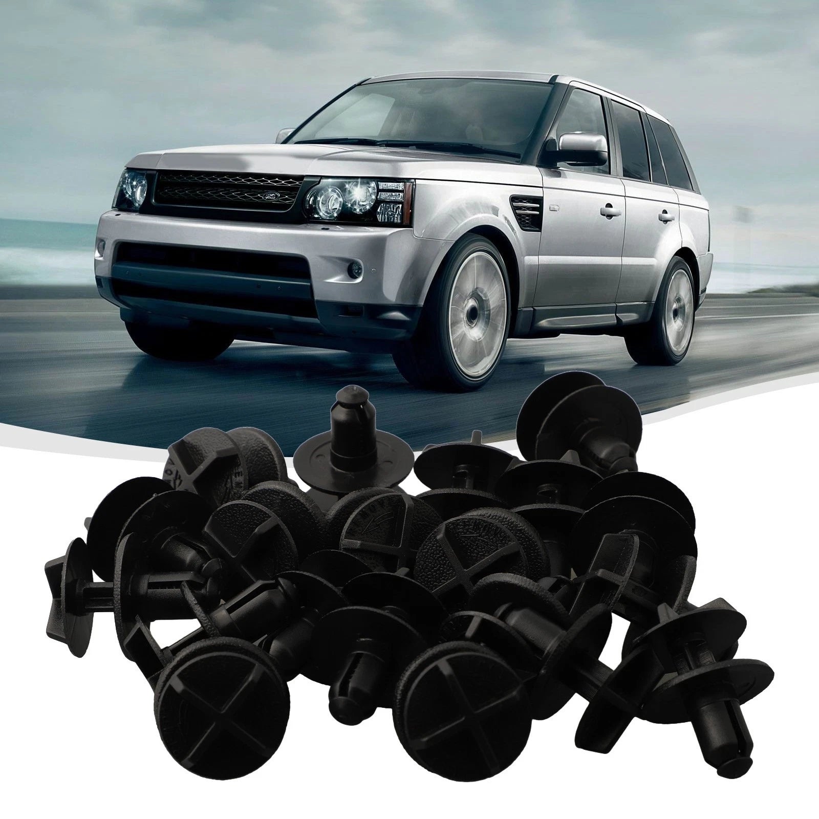 20 Pack Black Nylon Clips for Land Rover LR024316 (Fits )