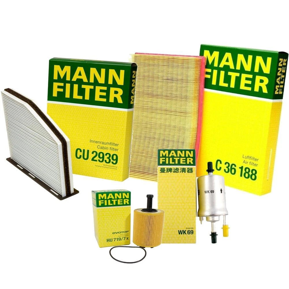 Mann Oil Air Paper Cabin Fuel Filter Service Kit for Audi A3 Quattro (2006–2013)