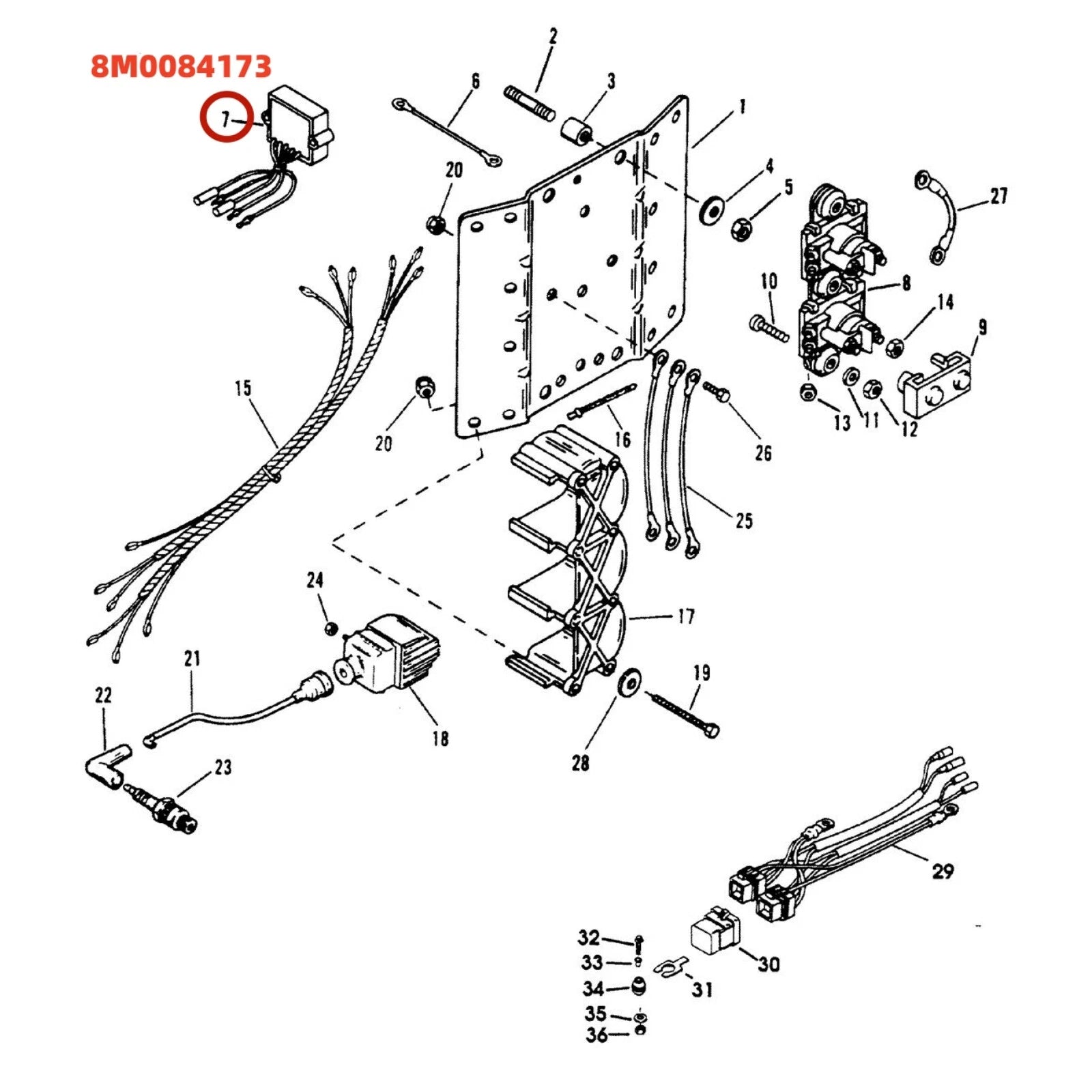 Rectifier Regulator for Mercury Mariner (8301792, 18-5743, 185743, 854515)