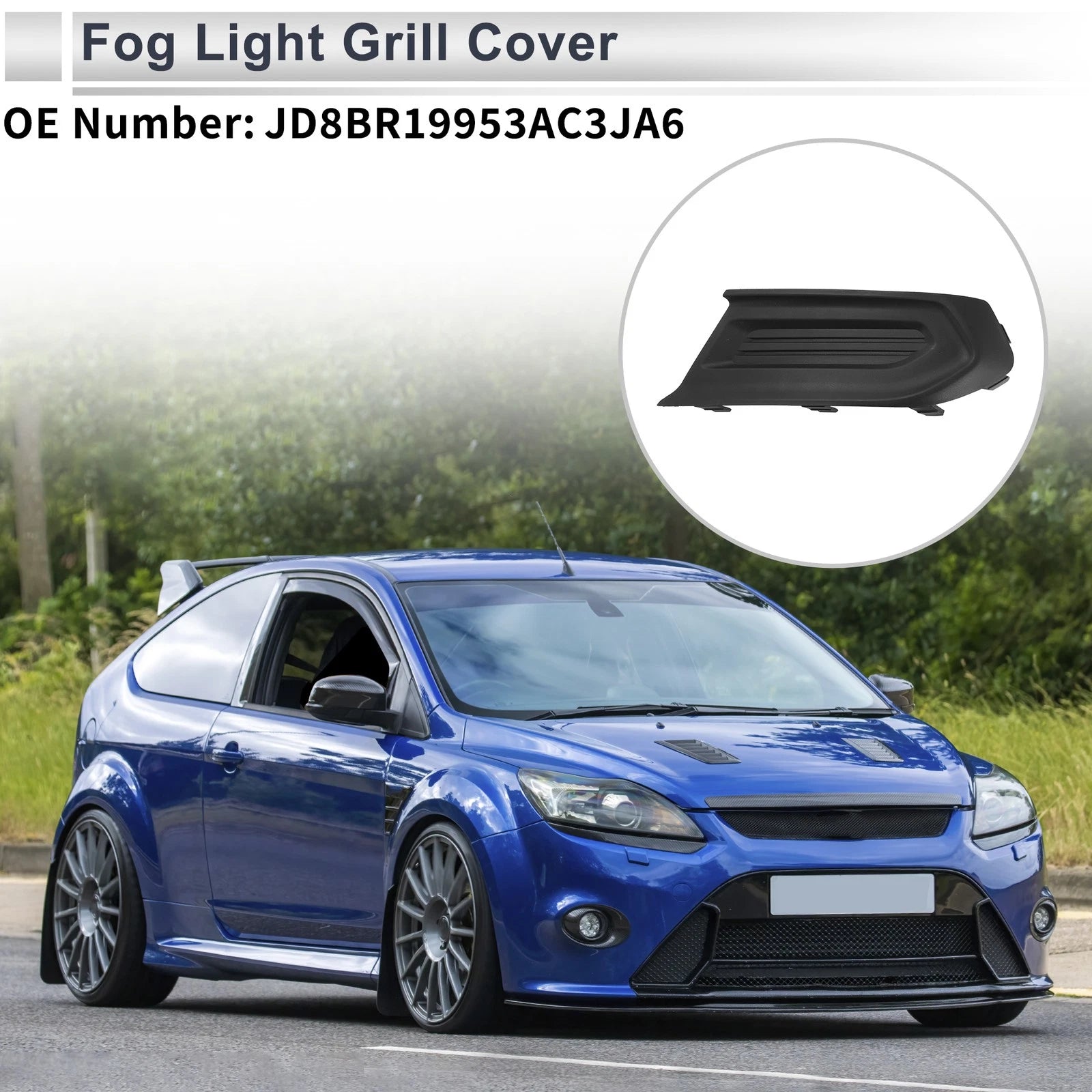 1 Pc Fog Light Grill for Ford Escort (2015–2019) No.JD8BR19953AC3JA6
