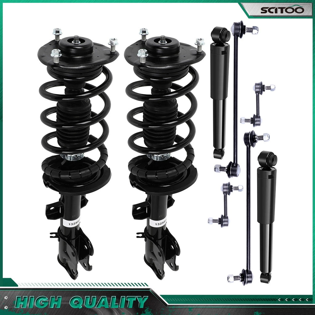 Set of 4 Front Struts Rear Shock Absorbers Sway Bars for Kia Sorento (2011–2013)