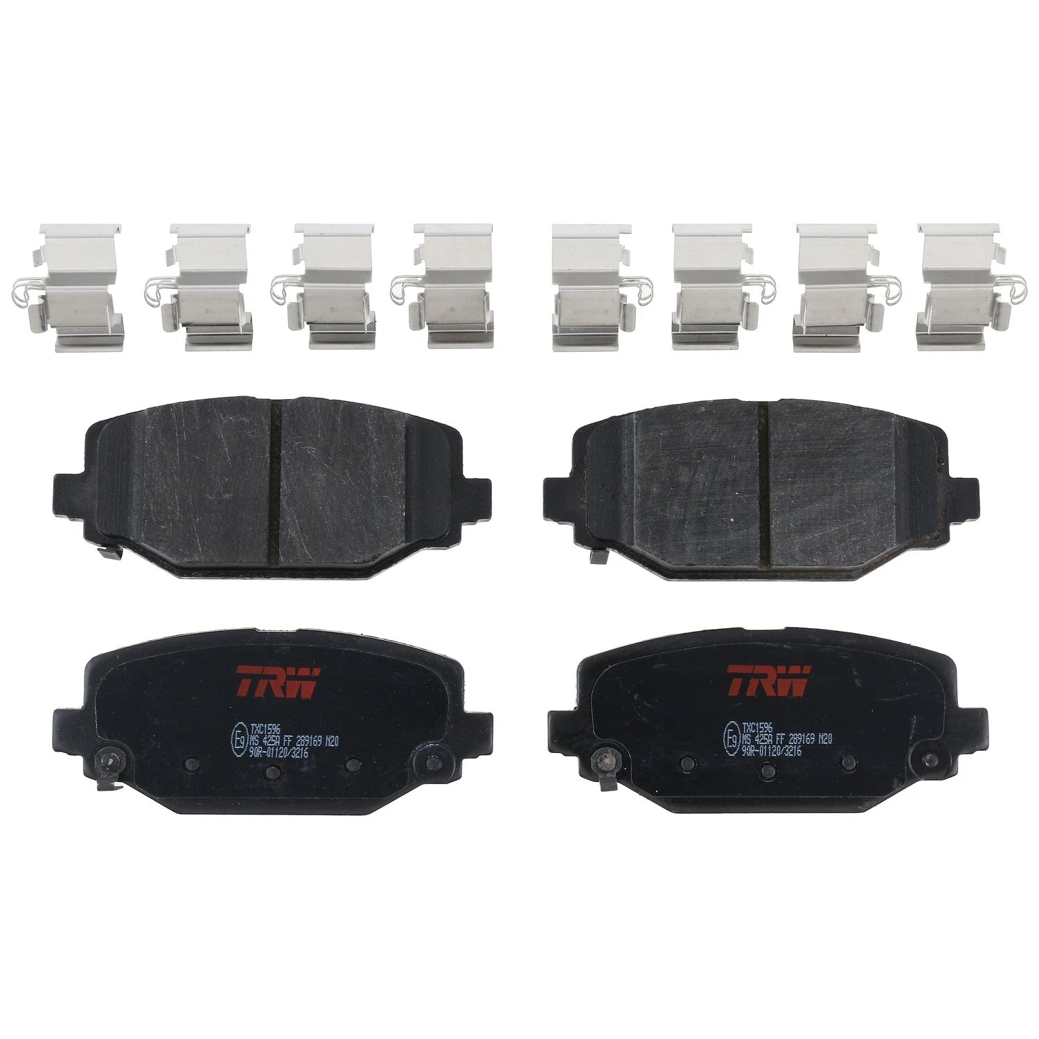 Set of 4 Disc Brake Pads for Dodge Grand Caravan (2012–2020)
