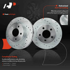 Set of 8 Front Drilled Brake Rotors & Pads for Ford Explorer Ranger