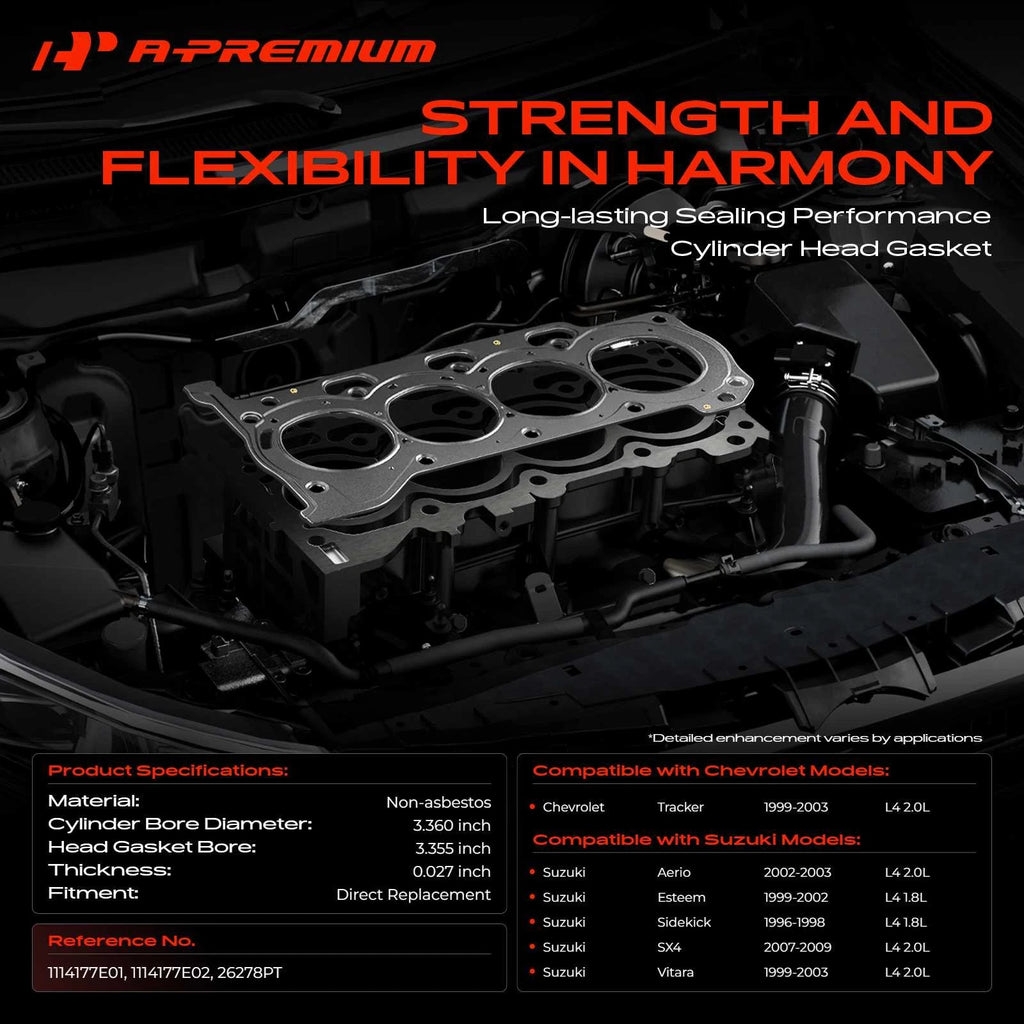 Cylinder Head Gasket for Suzuki SX4 (2007–2009) Chevrolet Tracker (1999–2003)
