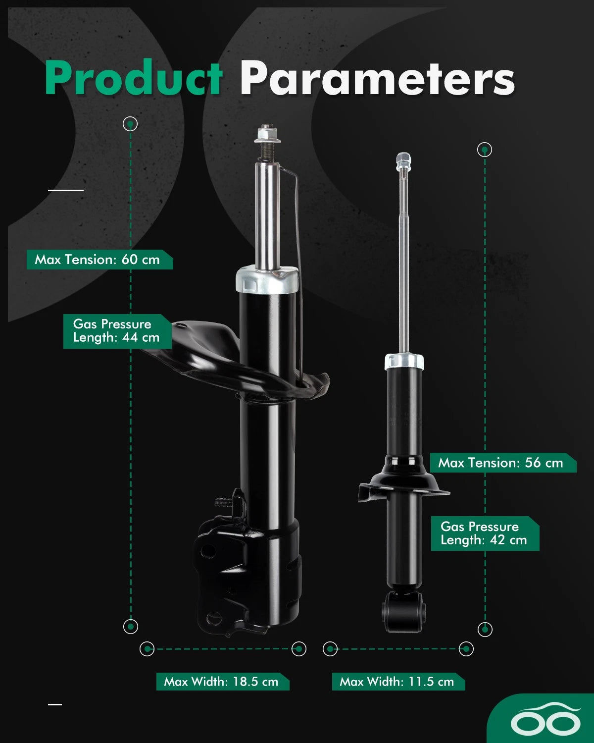 Full Set Shocks Struts for Mitsubishi Lancer ES (2008–2010)