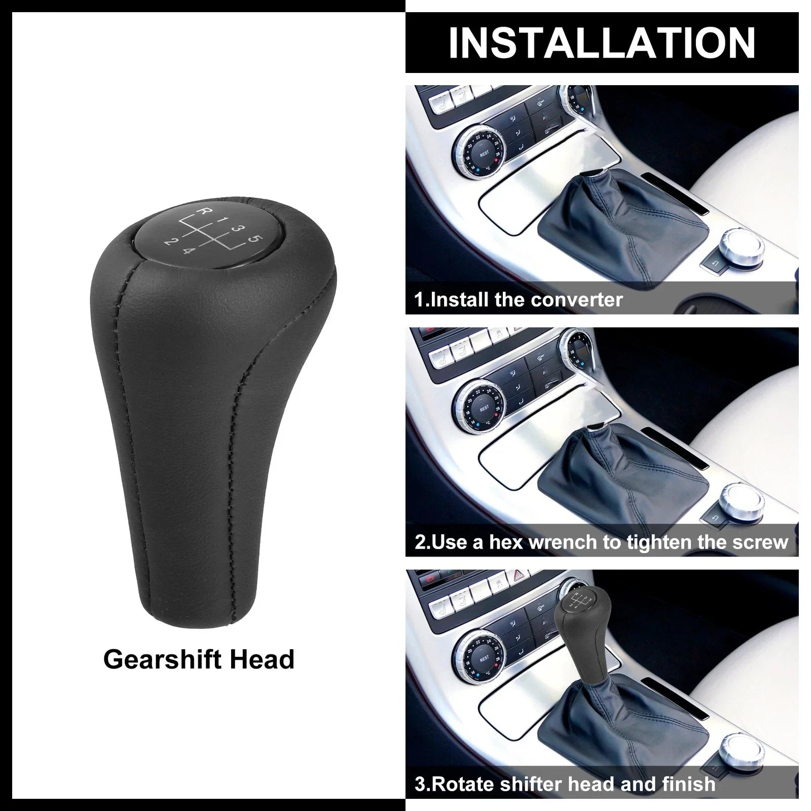 5 Speed Car Gear Shift Knob Head Black Fit for BMW M5 M3 M6 E36 E46 E21 E30