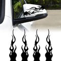 Set of 4 Flame Reflective Stickers for Car Racing (Fits )