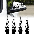 Set of 4 Flame Reflective Stickers for Car Racing (Fits )