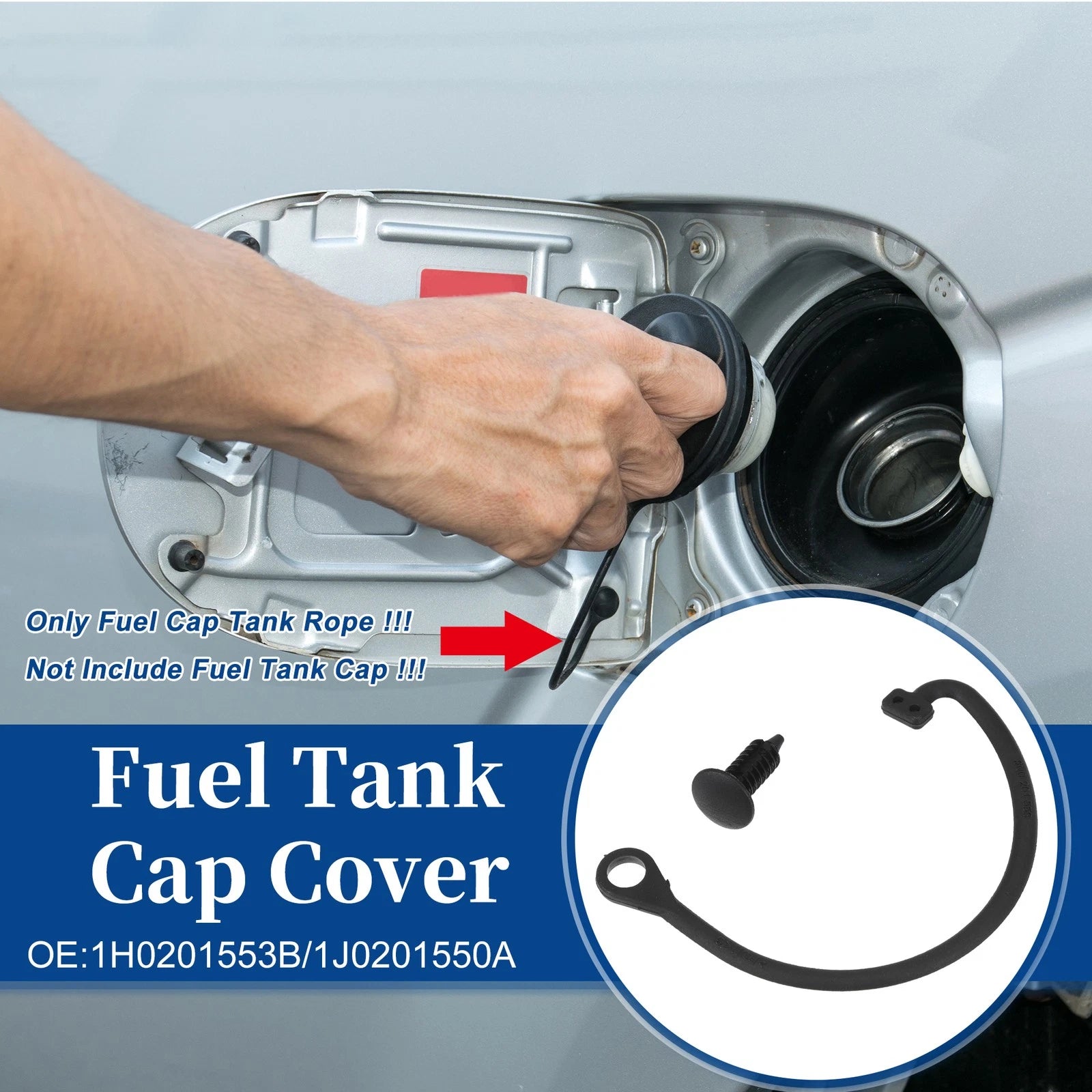 Fuel Tank Cap Tether for VW Beetle (1998–2001) No. 1H0201553B