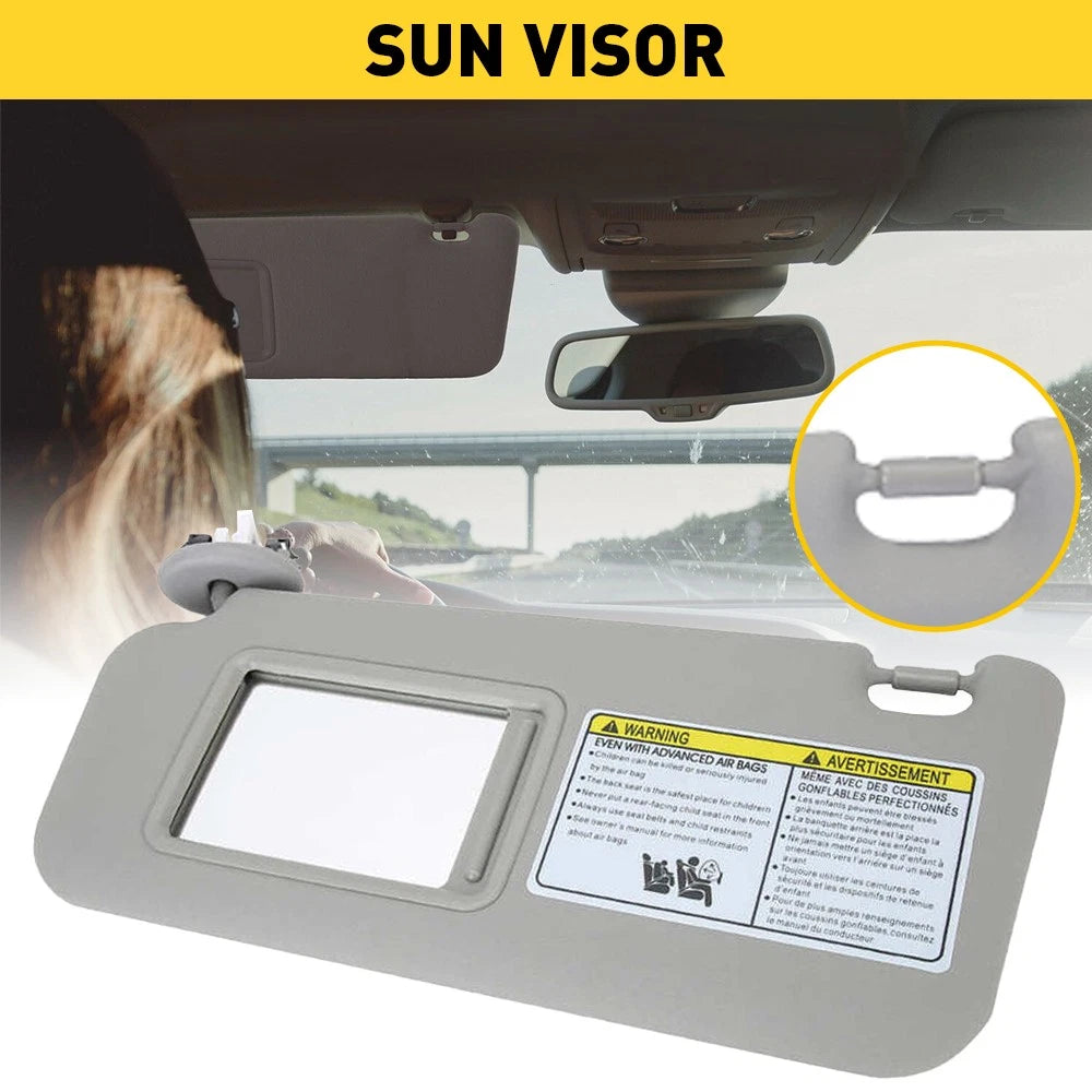 Left Side Driver Sun Visor for Toyota RAV4 (2006–2013) - Gray