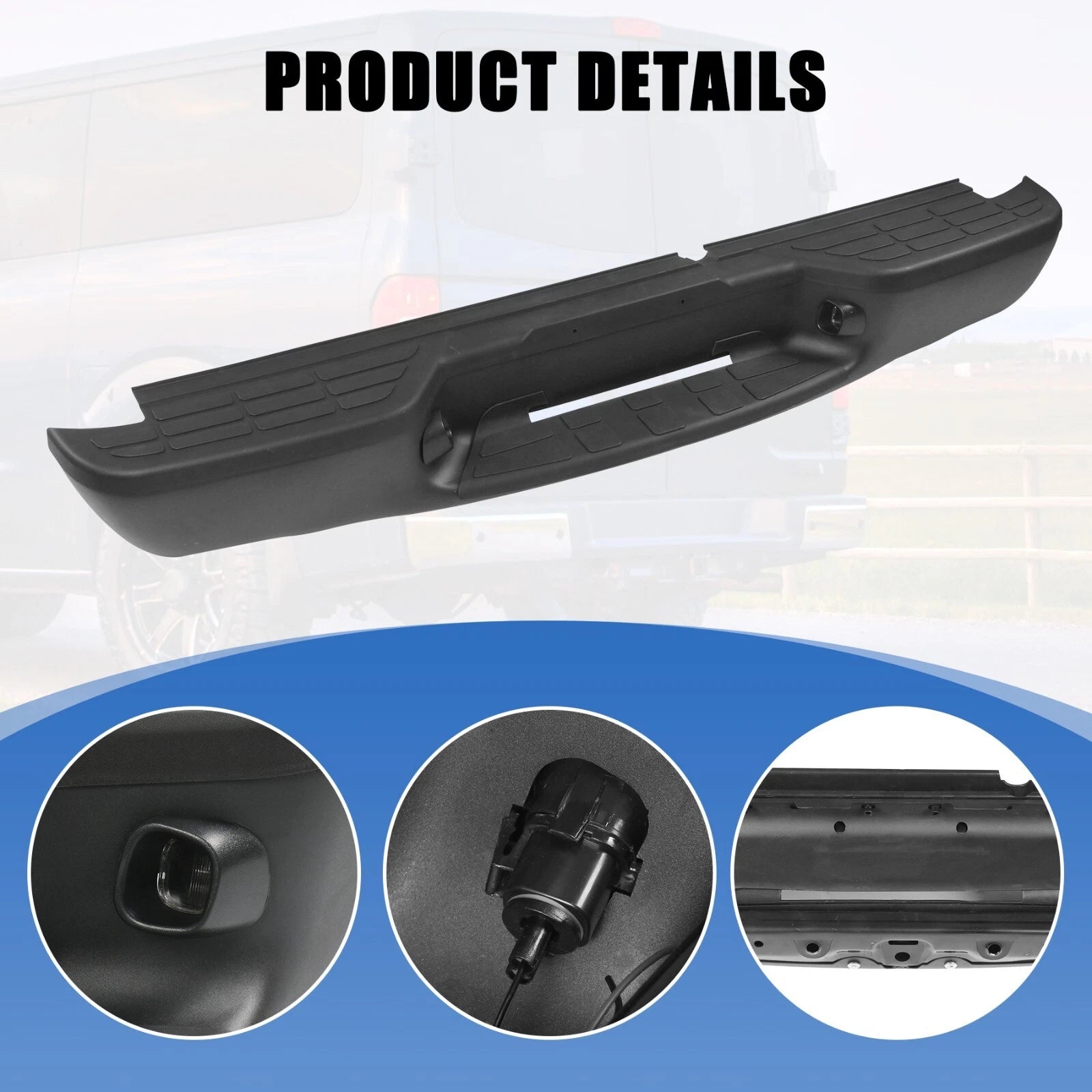Rear Step Bumper Assembly for Chevy S10 GMC Sonoma (1998-2004)