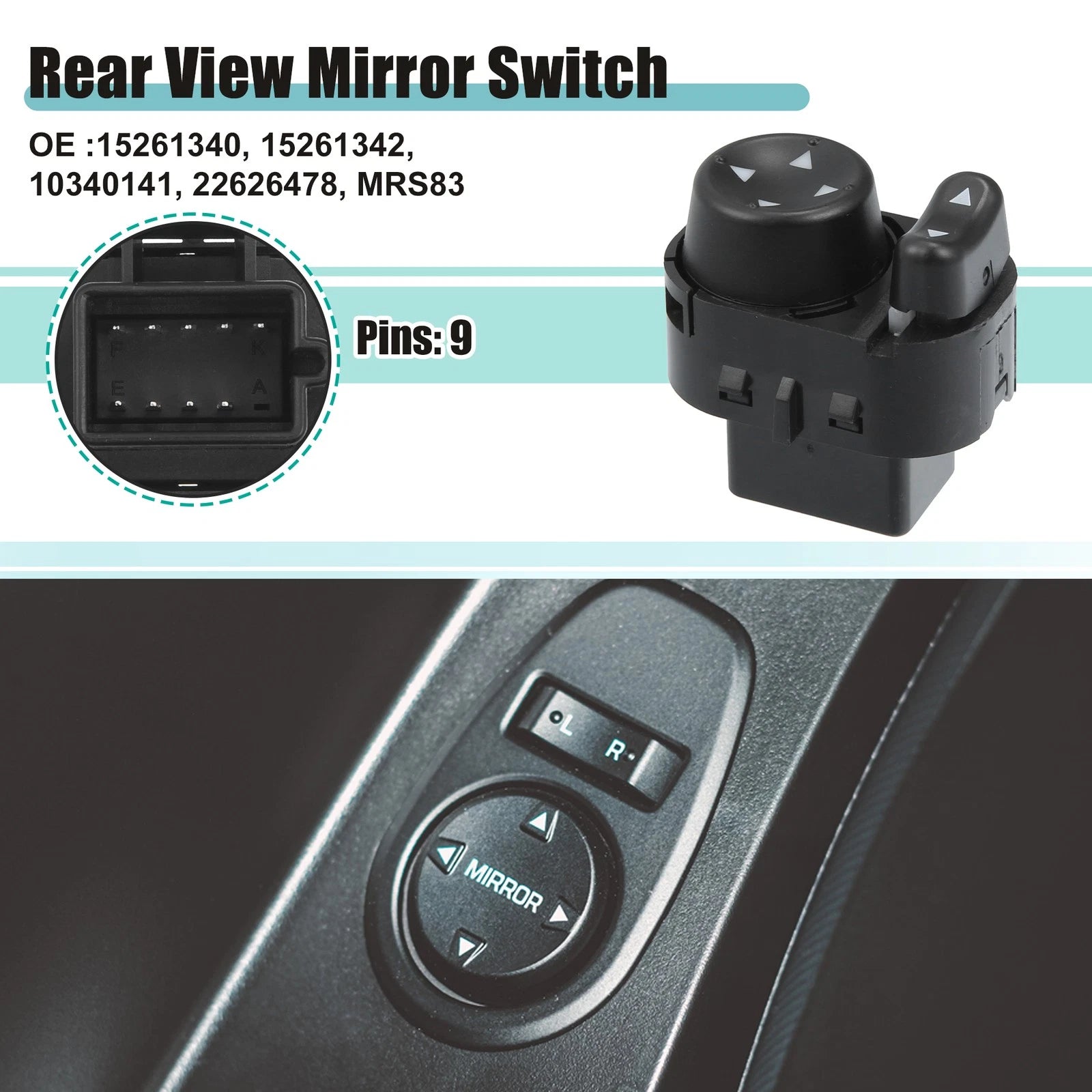 Rear View Mirror Switch for Chevrolet Malibu (2004–2008)