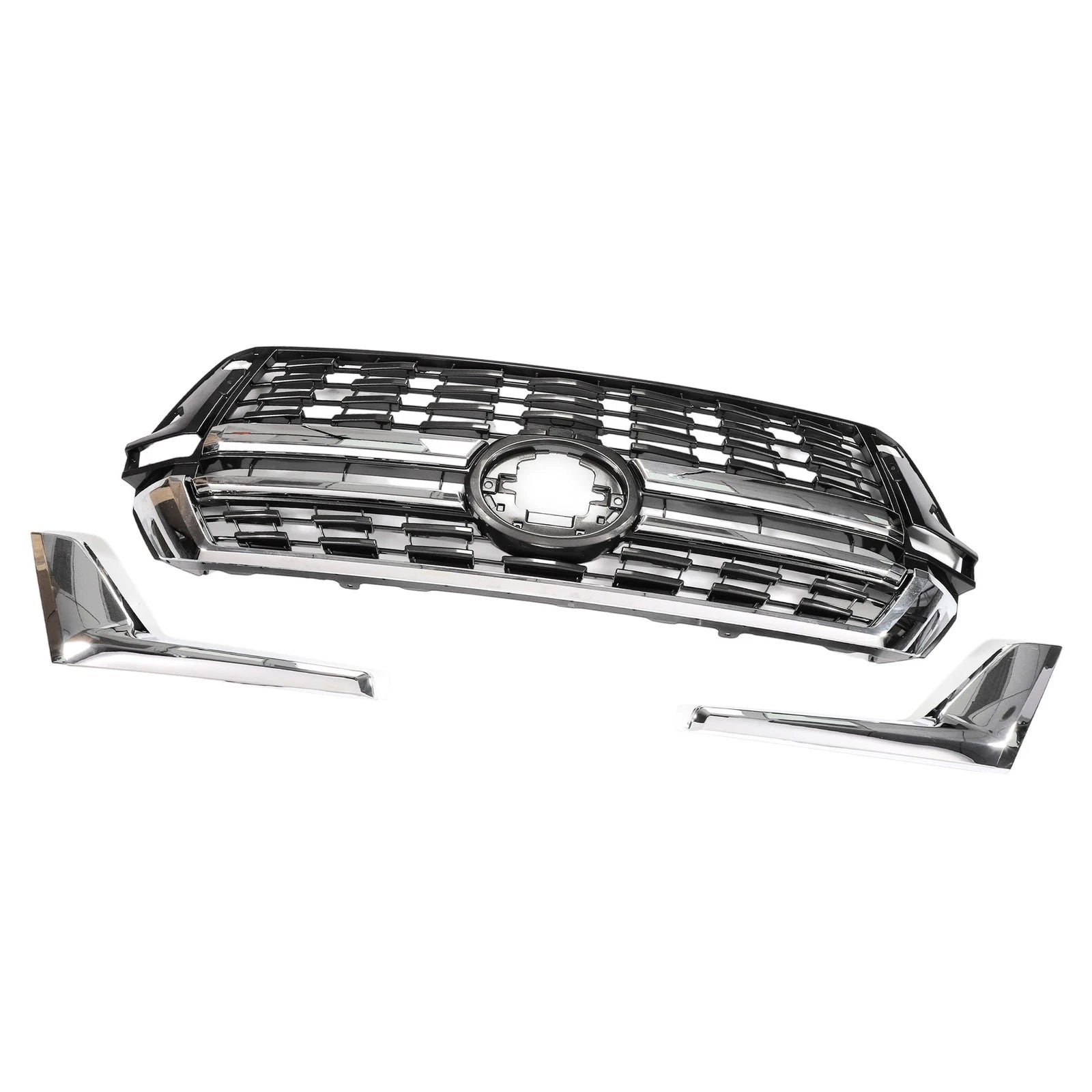 Front Upper Hood Bumper Grille for Toyota Land Cruiser LC200 (2016–2020) Black