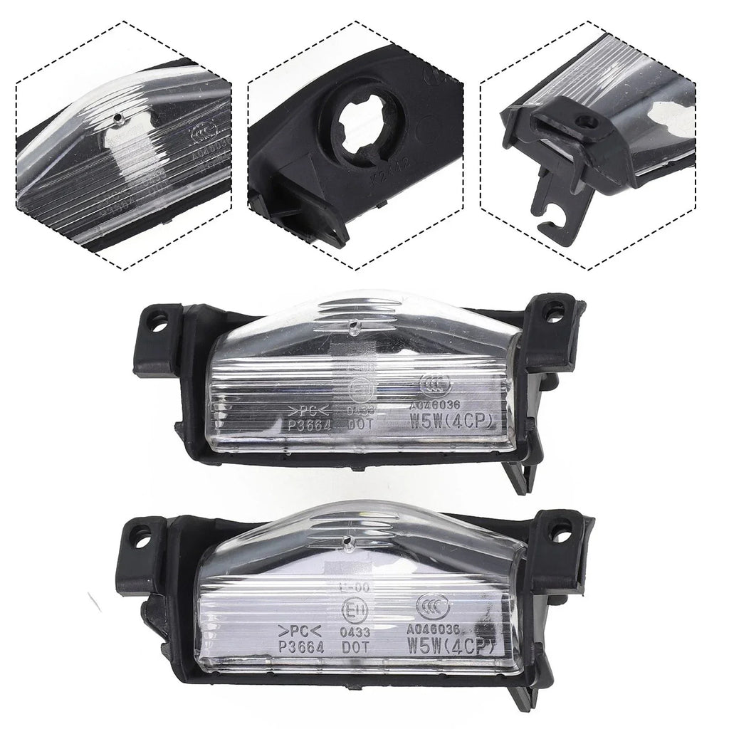 2 x License Plate Light Rear Bumper Cover for Mazda 3 (2009���2013)