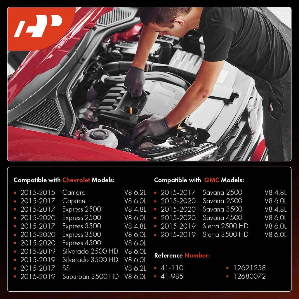 8x Iridium Platinum Spark Plugs for Silverado 2500 HD (2015-2019)