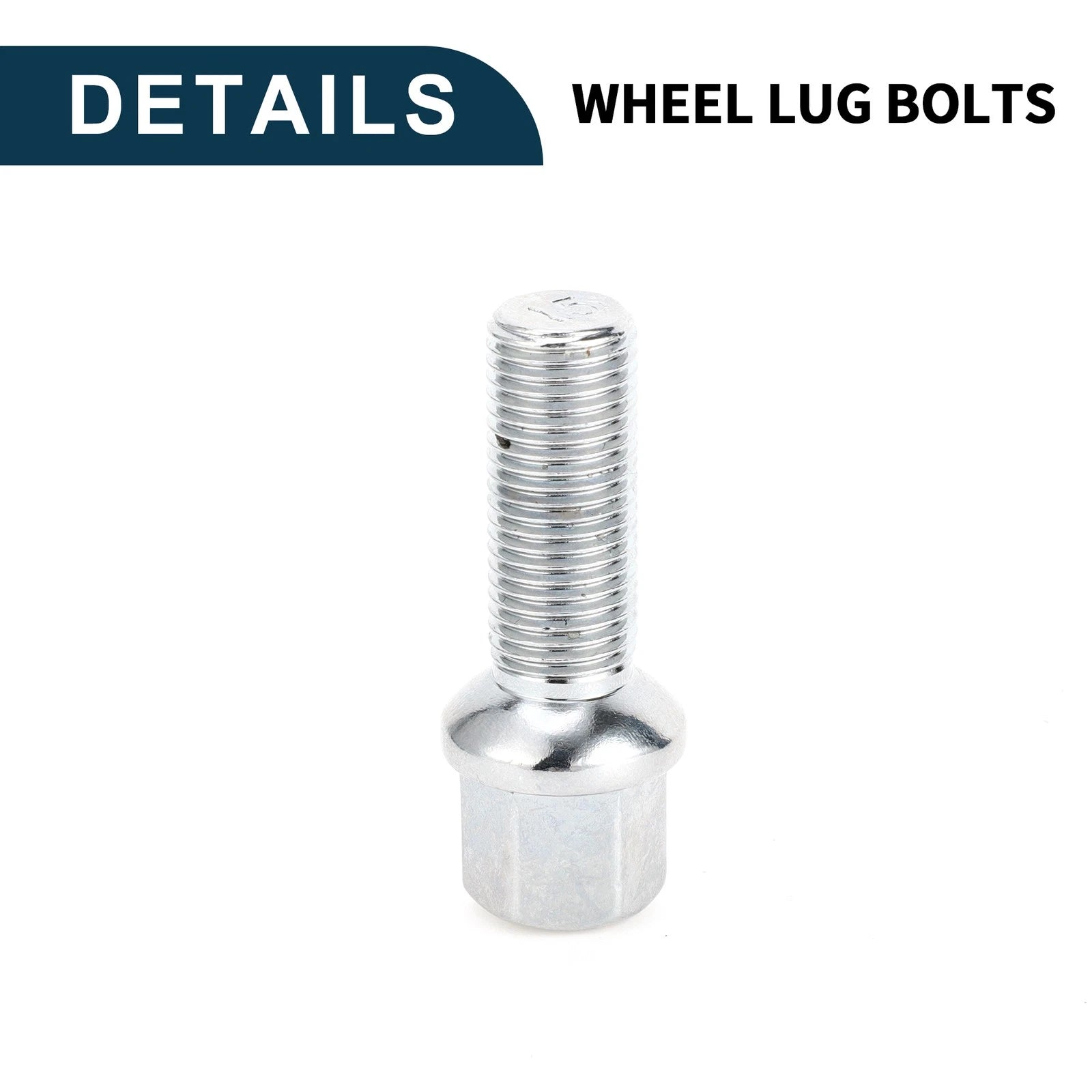 10 Pcs M14x1.5mm Ball Seat Wheel Lug Bolt 35mm Shank for Volkswagen Audi 