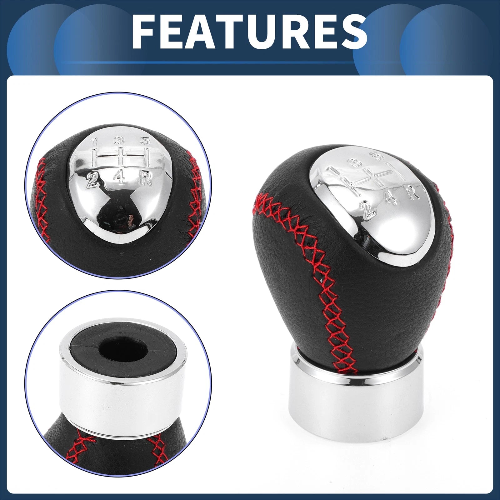 5 Speed Manual Gear Shift Knob for Mazda 3 BK (2003–2008) Plastic Faux Leather