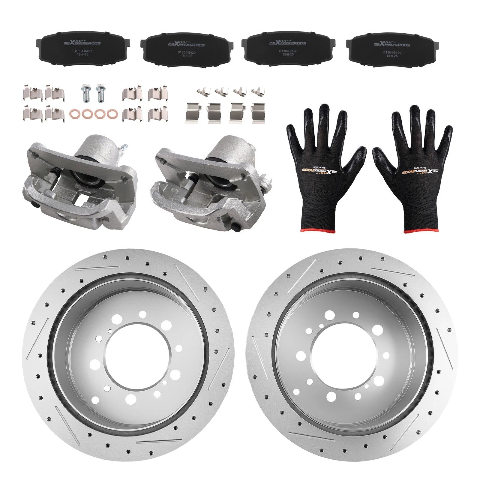 Set of 2 Rear Brake Kits for Toyota Tundra Sequoia (2008–2016) 19-B3277