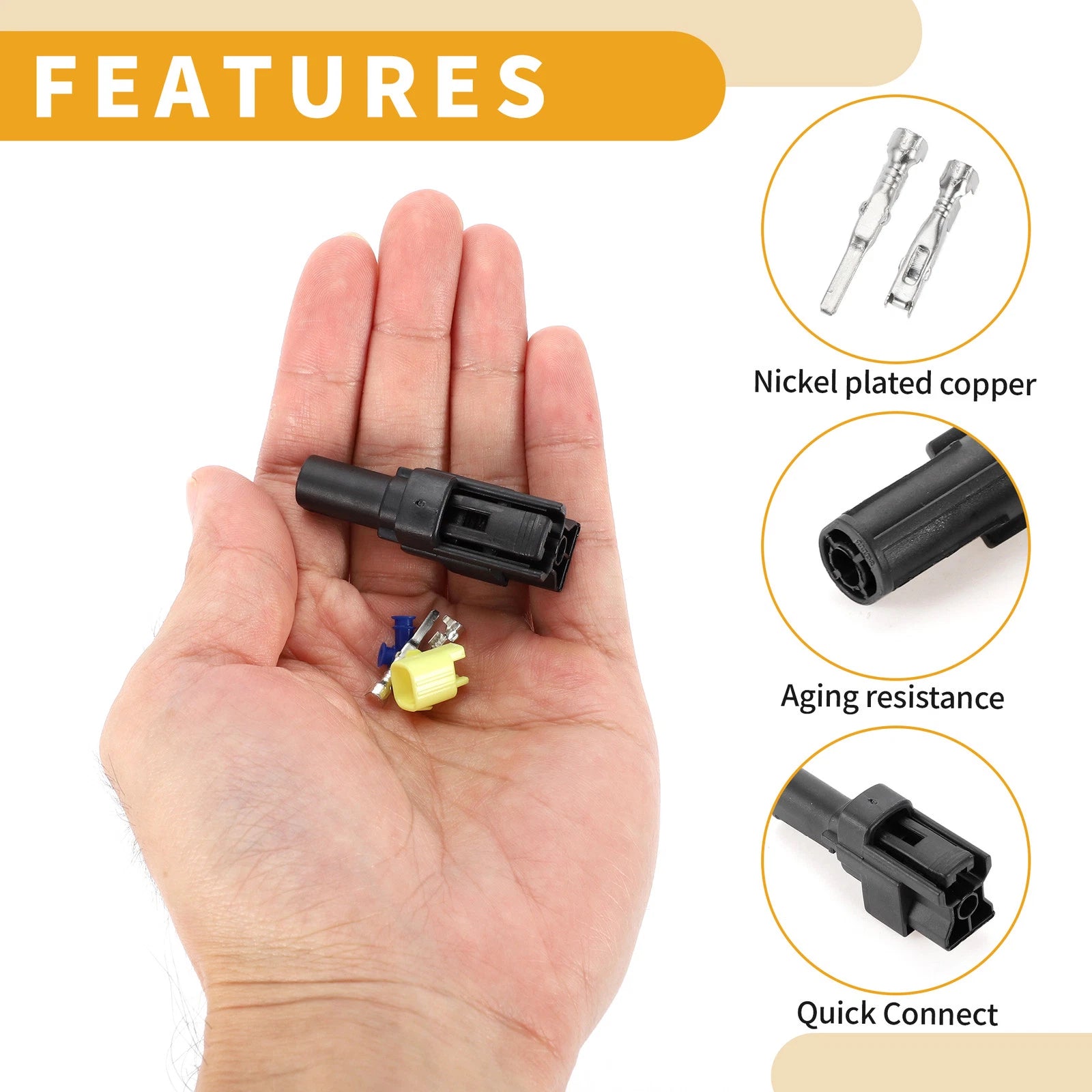Oil Pressure Sensor Connector Plug for Ford (1 Pin)