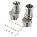 2X 304 Stainless Steel Shower Faucet Adapter with Rotatable Features