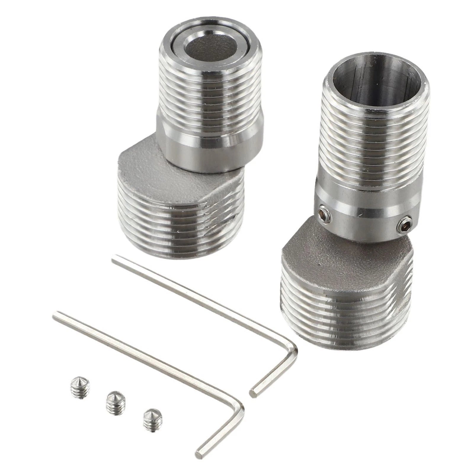 2X 304 Stainless Steel Shower Faucet Adapter with Rotatable Features