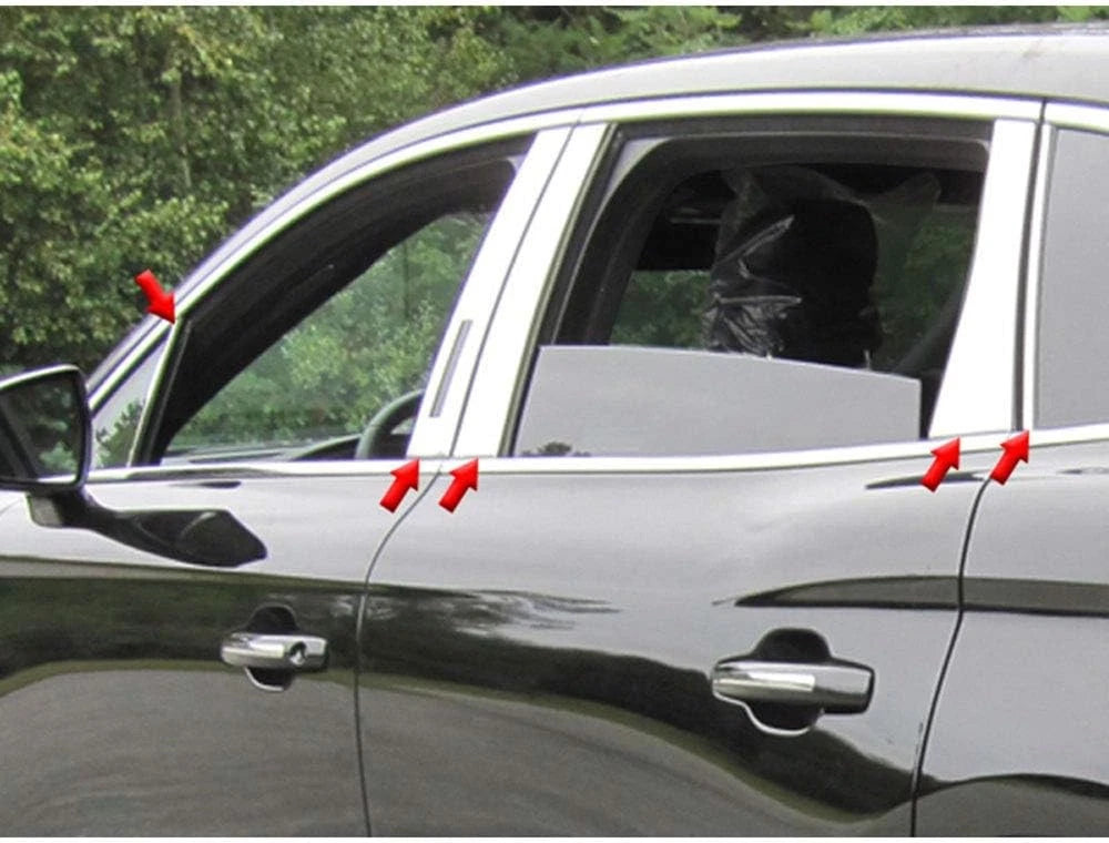 Luxury FX Stainless Pillar Posts Kit with Mirror Pieces for Lincoln MKX (2016–2018)