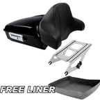 Chopped Trunk Backrest Pad Mount Rack for Harley Touring Street Glide (2014–2023)