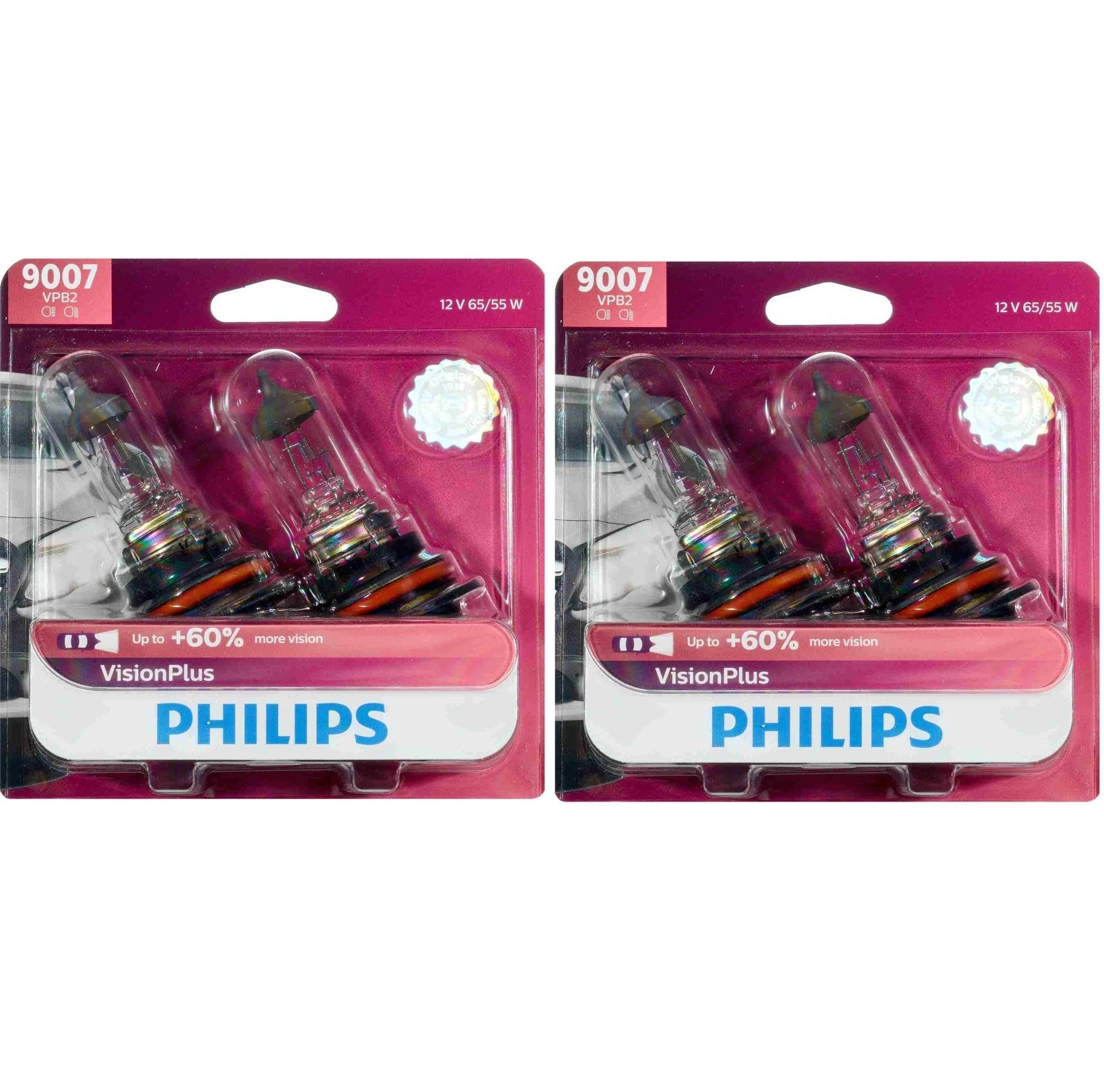 2X Vision Plus Headlight Bulbs for Chevy Chrysler Dodge