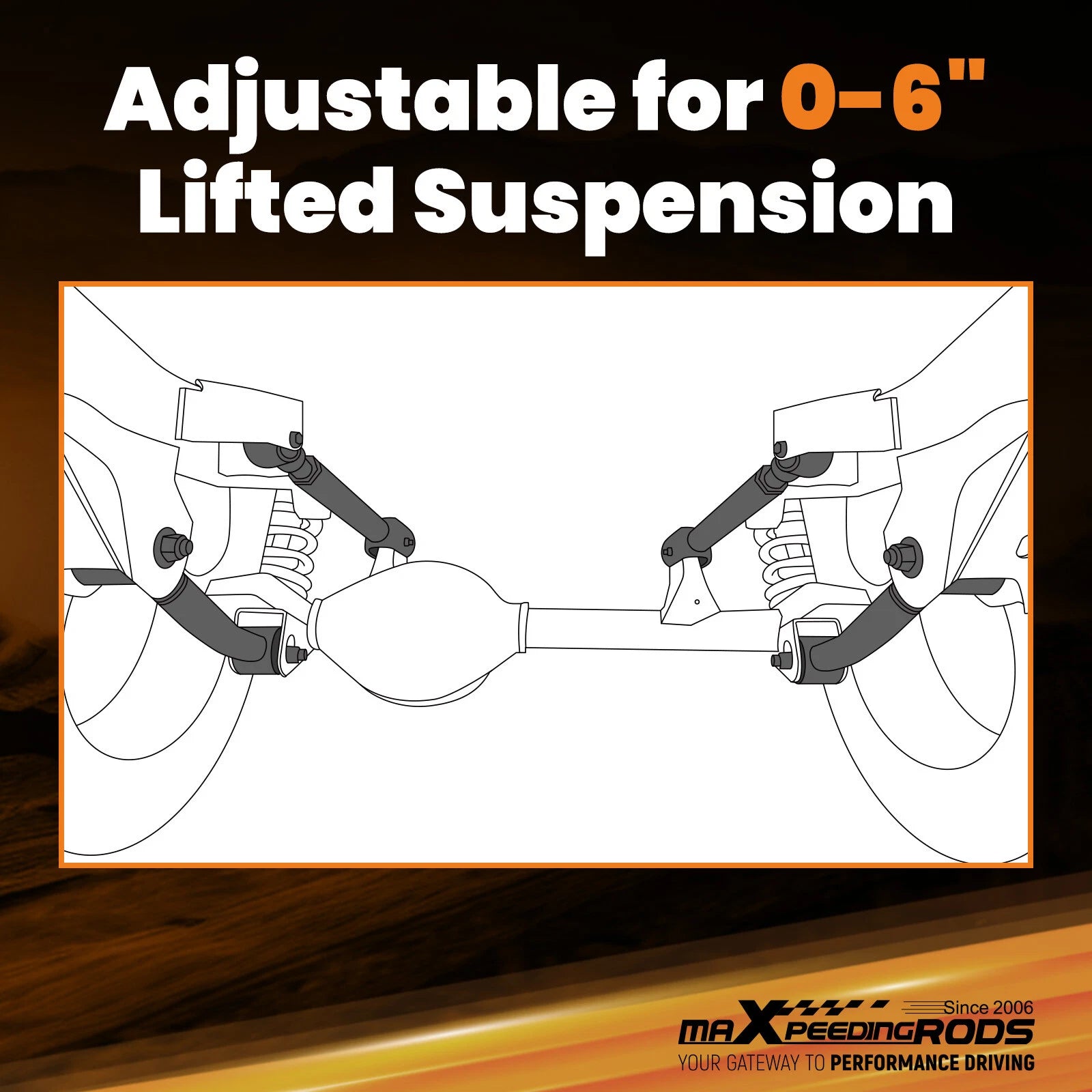 Adjustable Rear Upper Control Arms for Jeep Wrangler JK (2007–2018)