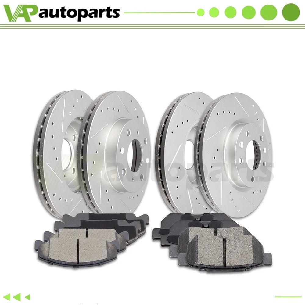 Brake Pads and Rotors Set for Honda Civic Del Sol (1993–1997) Drilled