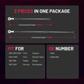 2X Rear Window Glass Lift Supports Struts for Ford Explorer (1991–2001)