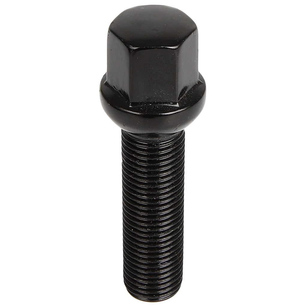 Set of 20 Extended Lug Bolts 14x1.5 Black Ball Seat for VW Audi