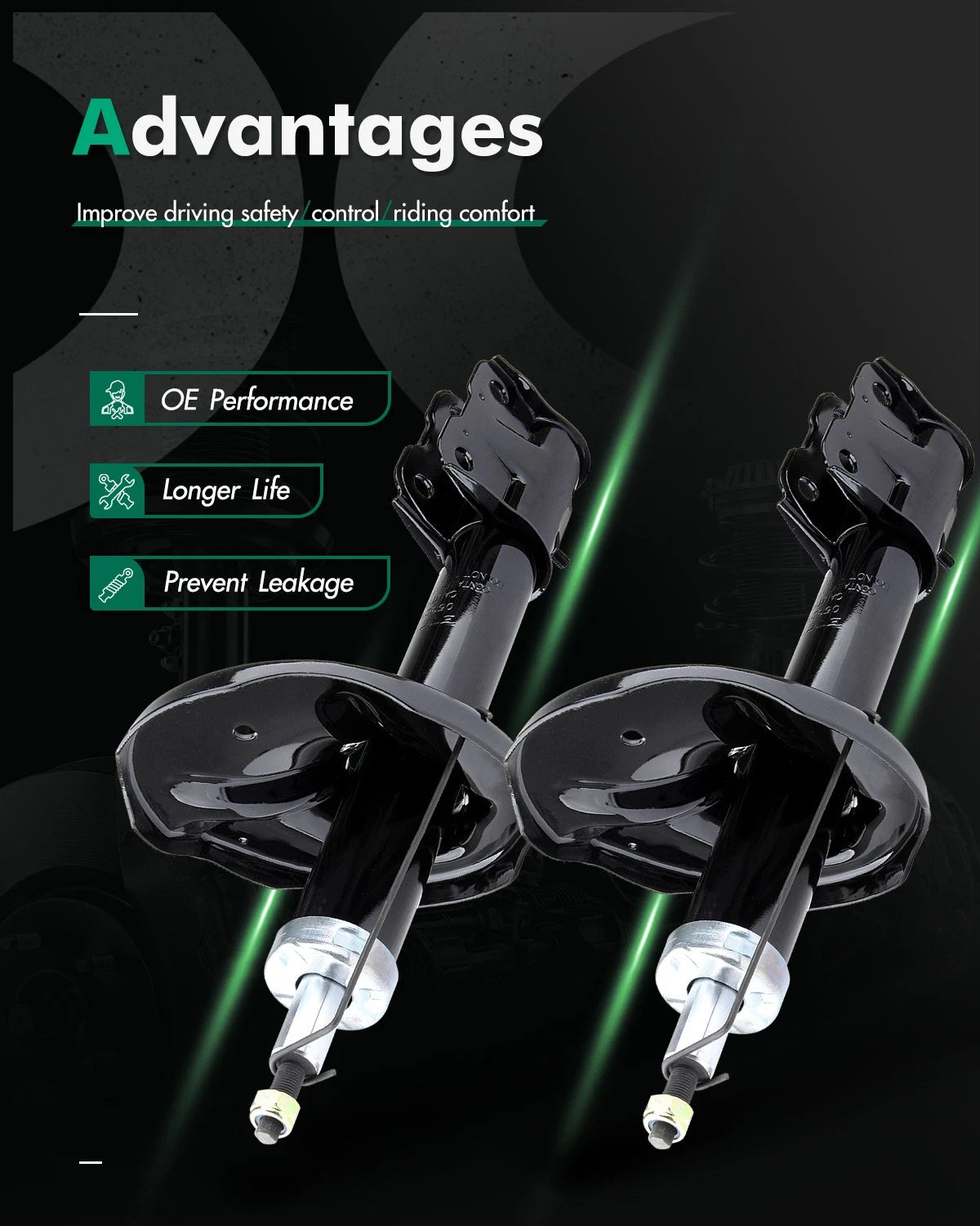 Front Shocks Struts for Mitsubishi Outlander (2003–2006)