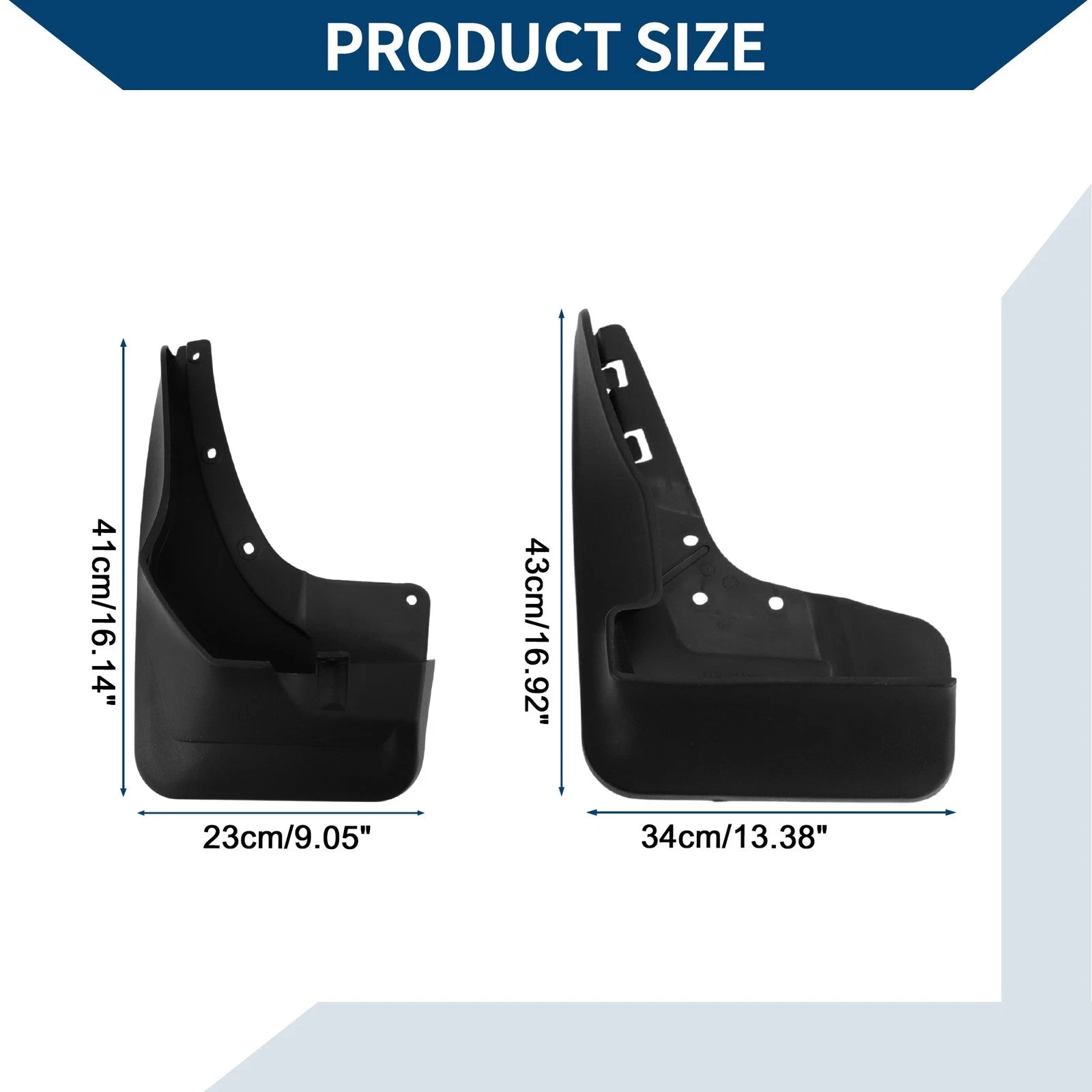 Set of 4 Mud Flaps Splash Guards for Mercedes-Benz GLE (2015–2019)