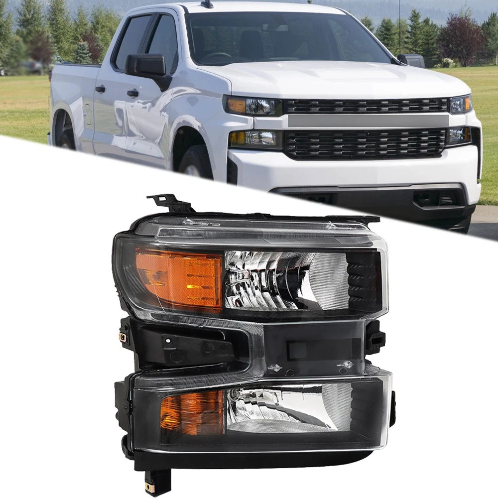 Headlight Assembly for Chevy Silverado (2019–2021) Passenger Side Halogen
