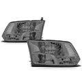 Headlight Assembly Set for Dodge Ram 1500-3500 (2009–2012) Smoked/Clear