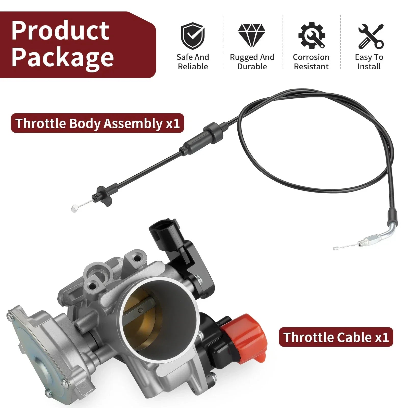 Throttle Body Assembly & Cable for Polaris Sportsman 550 XP X2 (2012–2014)