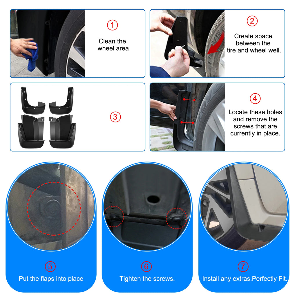 Front Rear Splash Guards Mud Flaps Mudguards for Honda Civic 2006-2011