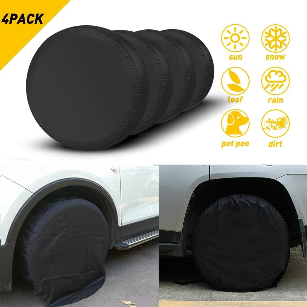 Set of 4 Waterproof Tire Covers for Trailer RV Camper (27"-29")
