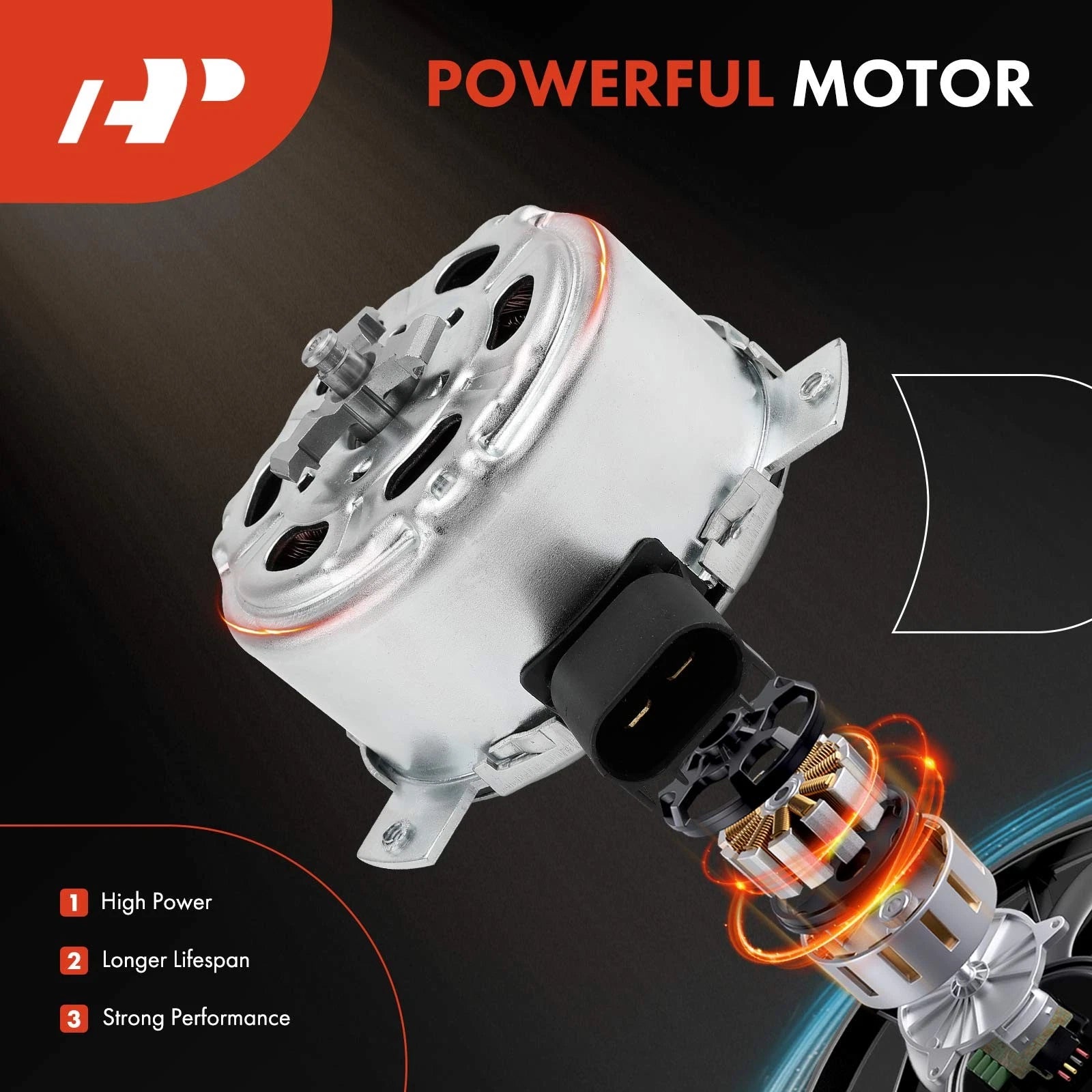 Radiator Fan Cooling Motor for Chevy Silverado GMC Sierra 1500 (2007–2013)