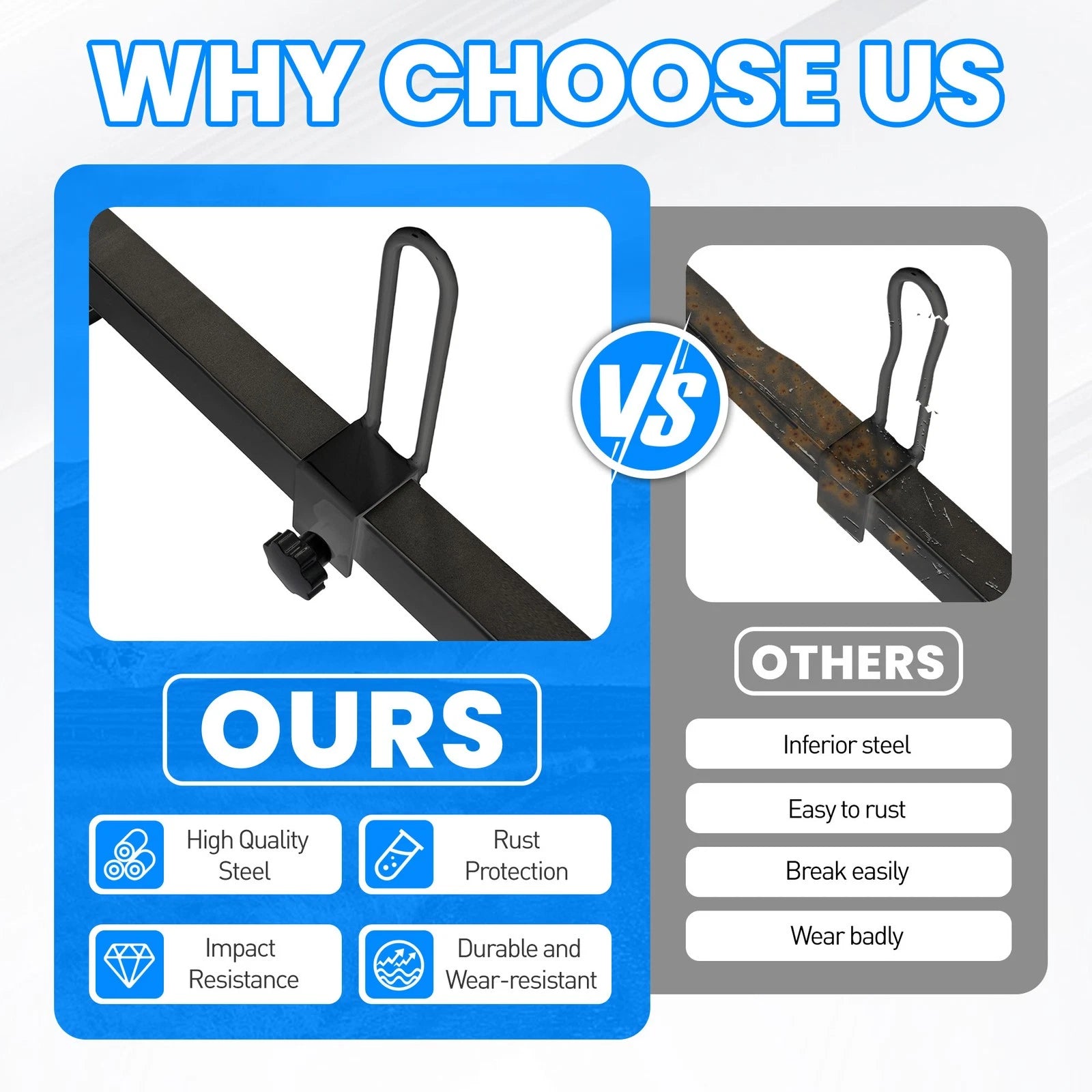 3 Bar Ladder Roof Rack Cross Bars for Chevy Express Van (1996–2023)